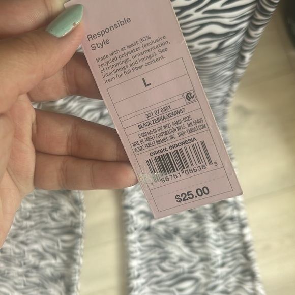NWT Zebra Flare Pants - Picture 2 of 4